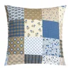 Blazina ADÉLA - 40x40 cm - Patchwork modra