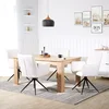Homestyle4U Jedilniški stol, komplet, 61x92,5x57,5 cm, bela, oblazinjen
