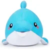 Nikcorp Plišasta igrača modri delfin 25 cm, mehka blazina v obliki morske živali, okrasna igrača za otroke, darilo za rojstni dan