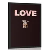 Plakat psiček z napisom Love - 40x60 no frame