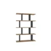 Hanah Home Harmon Oak Anthracite Polica za knjige 90x25x127.4cm, Bež siva