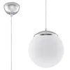 Sollux SL.0263 - Luster na sajli UGO 1xE27/15W/230V prečnik 20 cm bela/sjajni hrom