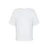 Trendyol Široka majica modra / bela