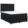 Vidaxl Box spring postelja z vzmetnico črna 160x200 cm žamet
