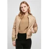 Womens Diamond Quilt Nylon jacket unionbeige