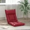 Podesivi podni naslonjač Vinska crvena Umjetna koža