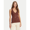 TWINSET Top 251TT3195 Rjava Slim Fit