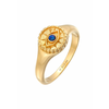 ELLI Prstan Evil Eye modra/zlata