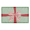 Predpražnik z božičnim motivom iz reciklirane plastike 40x70 cm Red & White Stripe Bow – Artsy Doormats
