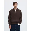 SELECTED Pulover SLHDRY temno rjava