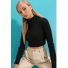 Trend Alacati Stili Ženska bluza dugih rukava ALC-695-001, Rolka, Crna