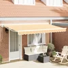 Okvir tende Žuta i bijela 350 x 200 cm Poliester s PU premazom