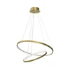 LED luster na sajli HOOP LED/51W/230V prečnik 60 cm 4000K zlatni