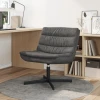Stolica na kotačiće Crna 63 x 75 x 76 cm Antikni PU