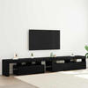 TV ormar 2 pcs Crni hrast 260 x 37 x 40 cm Konstruirano drvo