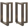 Noge za blagovaonski stol T-oblika 2 kom Crne 50x35x(72-73) cm Čelik