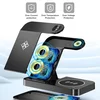 Bezicni punjač B-18 4u1 za 2x iPhone/Airpods/Apple Watch 15W crni