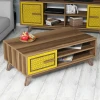 Hanah Home Klub sto Ayla, 105x38.2x60 cm, Smeđe-žuti
