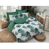 LEssentiel Maison Posteljina Monstera, 155x200cm, Zeleno-bela