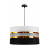 Luster na sajli CORAL 1xE27/60W/230V crno-bela