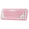 INF 84-tipkovna kompaktna brezžična tipkovnica, Bluetooth in 2.4G Pink, (5000310599)