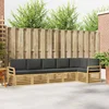 Set vanjskih sofa 6 pcs Bijela i antracit 308 x 130,5 x 73 cm