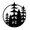 Wallxpert Zidna dekoracija Trees L, 70x65cm, Crna