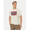 Napapijri Majica S-Flag Tiki Ss NP0A8A6IN1A1 Bela Regular Fit