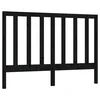 Uzglavlje za krevet crno 156 x 4 x 100 cm od masivne borovine