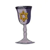 shumee Hanukkin kelih z našitki - magnetna podlaga - vezen našitek/značka/emblem