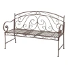 Rjava kovinska vrtna klop Saket – Garden Pleasure