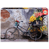 Puzzle Bicycle with Flowers Educa 500 dielov+lepidlo Fix puzzle EDU17988
