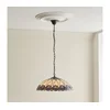 Endon 111985 - Luster na lancu Tiffany HUTCHINSON 3xE27/10W/230V prečnik 50 cm
