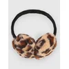 A.LAB Cheetah Print Earmuffs Beanie brown