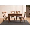 HANAH HOME Set Trpezarijski sto i 4 stolice Cenova Brown