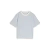 TOM TAILOR DENIM Majica svetlo modra / bela