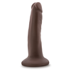 Blush Dr. Skin Plus 5 Inch Posable Dildo Chocolate