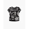 Desigual Majica črna / off-bela