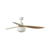 FARO 34361WT-11L - plafonski ventilator OUTWOOD L 1xE27/15W braon/bela prečnik 150 cm WT IP44+DO