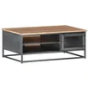 shumee vidaXL Klubska mizica, siva, 90x50x35, masiven akacijev les