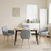 vidaXL Jedilni stoli 4 pcs Blago Svetlo siva 56,5 x 50 x 87,5 cm