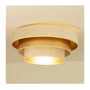 Plafonsko svetlo WENTA 1xE27/60W/230V, prečnik 50 cm, bež/zlatna