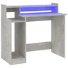 Radni stol s LED svjetlima sivi 97x45x90 cm konstruirano drvo