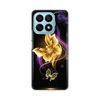 Silikonska maska za Honor X8a Golden butterfly Print Skin crna