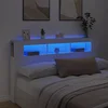 Vidaxl vidaXL Vzglavje postelje z LED lučjo belo 180x18,5x103,5 cm