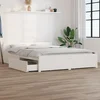 Okvir za krevet s ladicama bijeli 150x200 cm veliki bračni