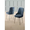 Hanah Home Set stolica Newa, 46x94x46 cm, 2 komada, Srebrno-plave boje