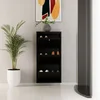 HANAH HOME Ormar za cipele Locking 3 Piece Metal Black
