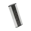 Kotni stolpec vtičnic 3x230V + 2xUSB-A črna/srebrna