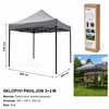 KMT Sklopivi paviljon, 3x3 m, Sivi